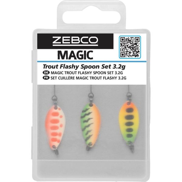 Zebco Plandavka Magic Trout Flashy Spoon Set 3.2 g 3ks