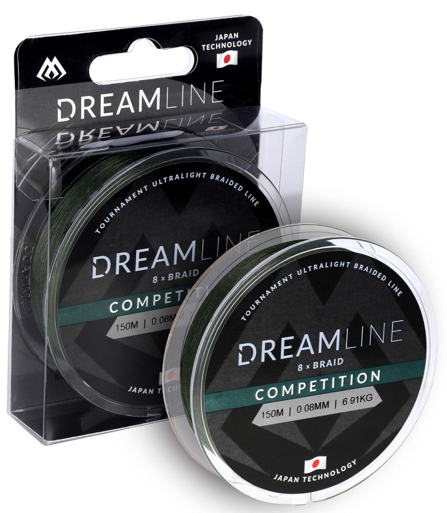 Levně Mikado splétaná šňůra dreamline competition zelená 150 m - 0,18 mm 18,32 kg