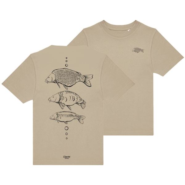 Giants Fishing Tričko Dětské Tři Kapři Béžové