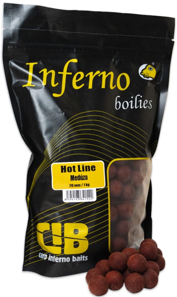 Levně Carp inferno boilies hot line medůza - 250 g 20 mm