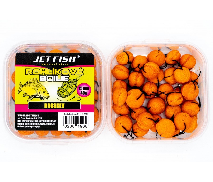 Jet fish rohlíkové boilie 40 g - broskev