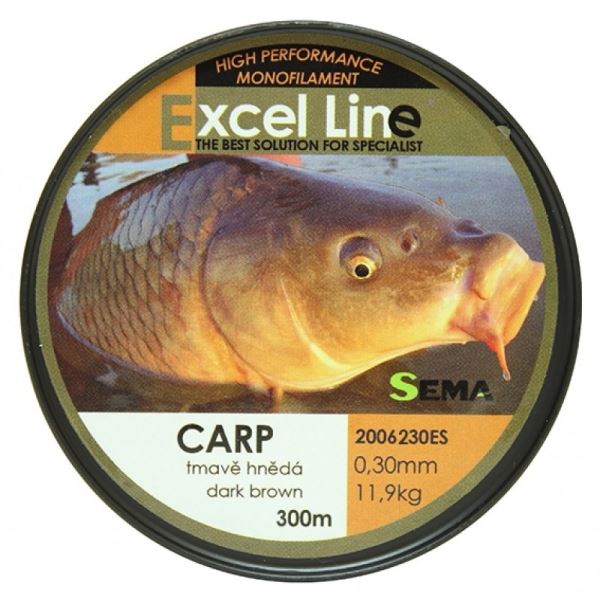 Sema Vlasec Excel Carp 300 m Hnědá