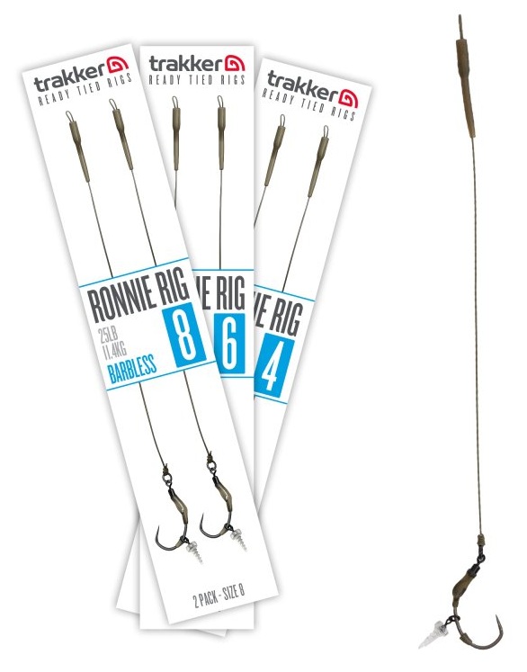 Trakker návazce ronnie rig barbless 25 lb 2 ks - velikost háčku 4