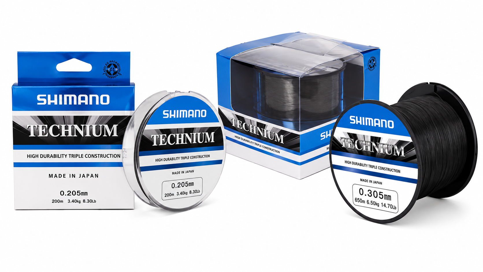 Shimano vlasec technium a mono grey - průměr 0,285 mm nosnost 7,5 kg návin 1250 m