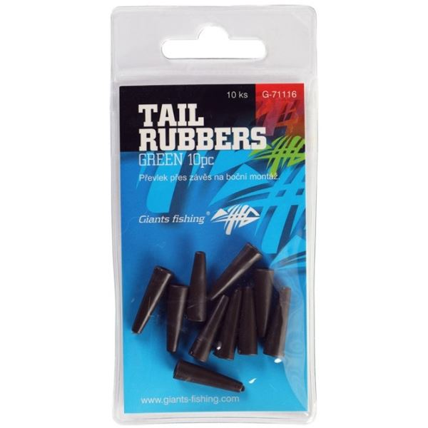 Giants Fishing Převlek Na Závěsku Tail Rubbers Green 10 ks 20 mm