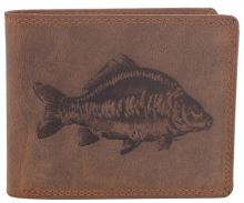 Mercucio Peněženka Světlehnědá Vzor 3 Kapr Lysec
