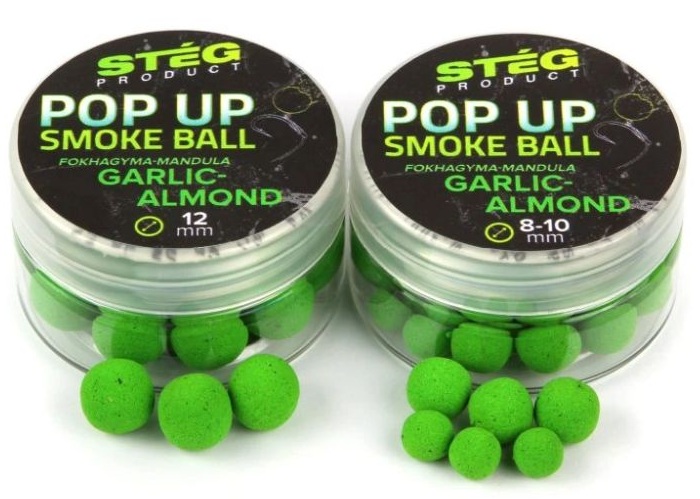 Stég plovoucí boilie pop up smoke ball 10 g 12 mm - garlic almond