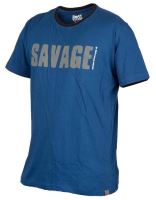 Savage Gear Triko Simply Savage Tee Blue-Velikost S