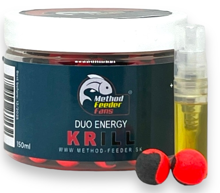 Levně Method feeder fans pop up duo energy 12 mm 150 ml + sprej esence 2 ml - krill