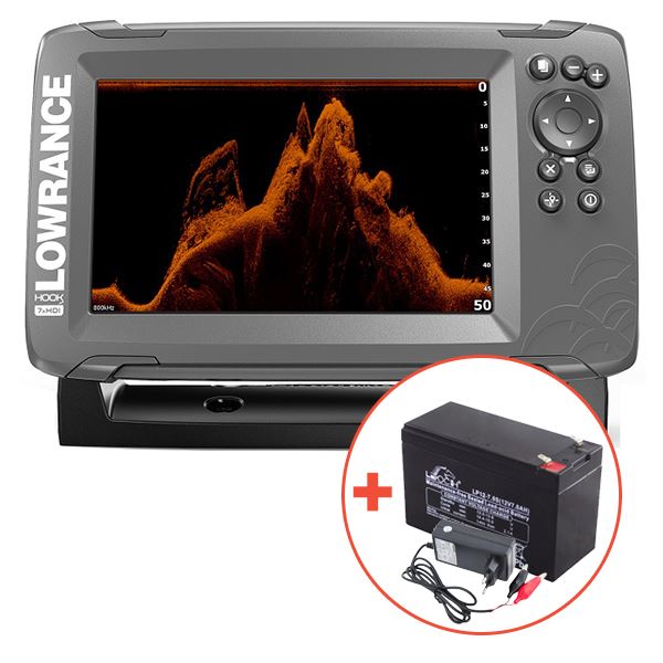 Lowrance Echolot Hook² 7X Se Sondou Splitshot