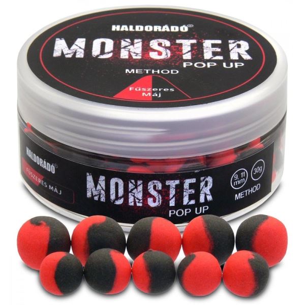 Haldorádó Plovoucí Boilie Pop-Up Method Monster 30 g 9+11 mm