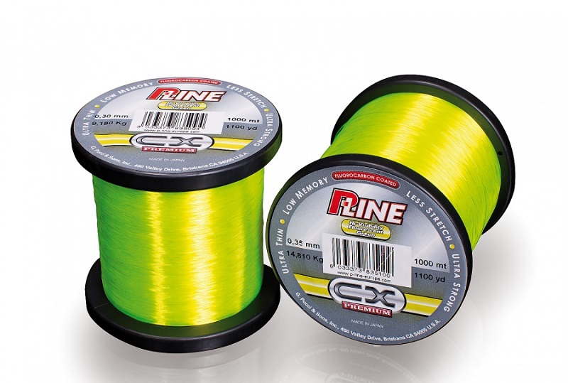 P-line vlasec cx premium hi-vis fluoro zelený 1000 m-průměr 0,35 mm / nosnost 14,81 kg