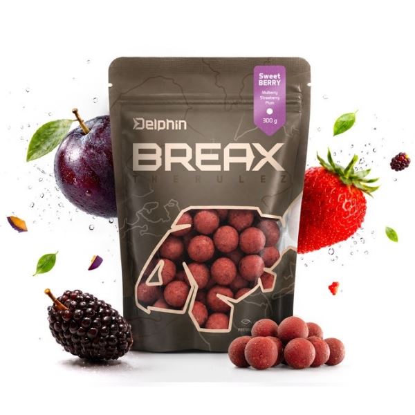 Delphin Boilies BreaX SweetBERRY Moruše Jahoda Švestka 300 g