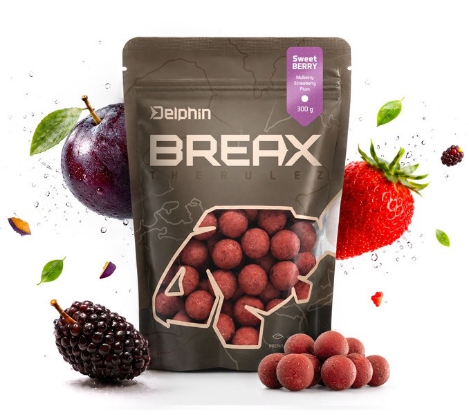 Delphin boilies breax sweetberry moruše jahoda švestka 300 g - 20 mm