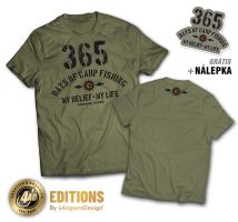 4ANGLERSDESIGN Tričko 365 Days Of Carp Fishing