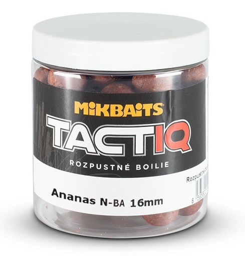 Levně Mikbaits rozpustné boilies tactiq ananas n-ba 250 ml - 16 mm