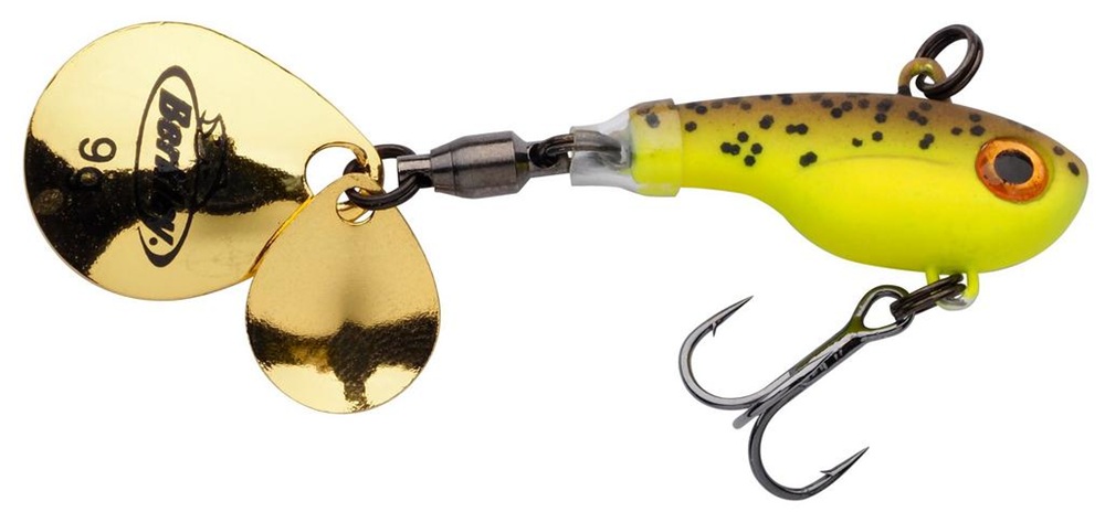 Berkley nástraha pulse spintail brown chartreuse 5 cm 5 g