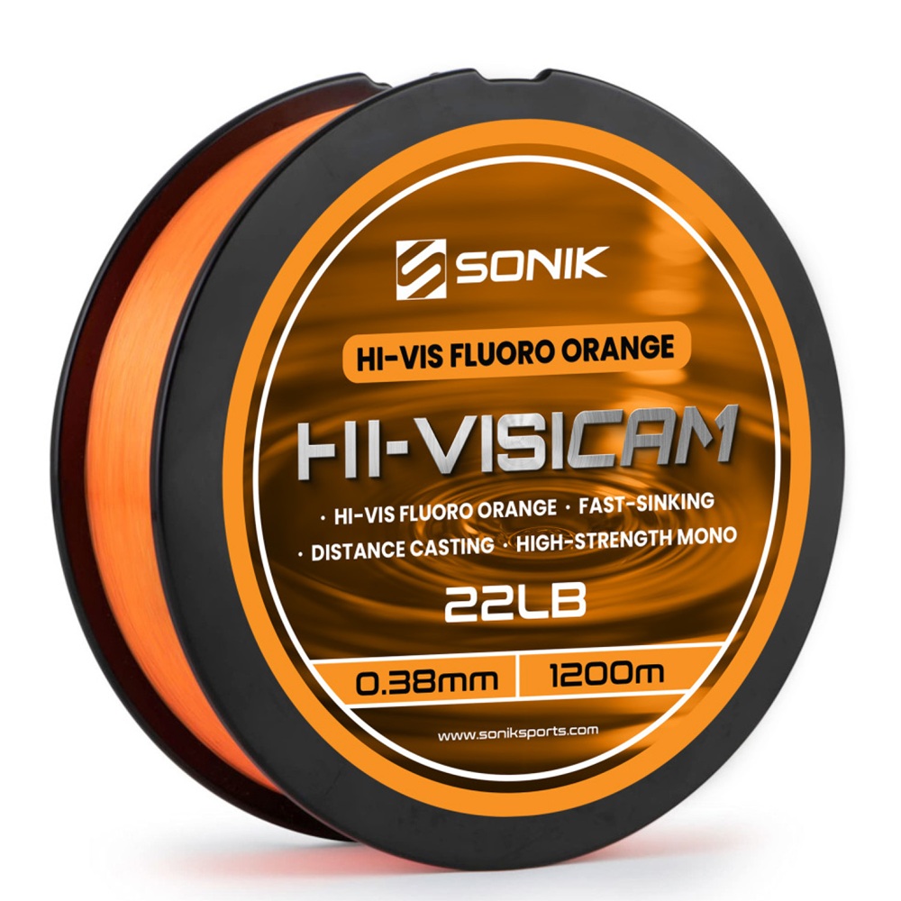 Sonik vlasec hi-visicam fluoro orange 1200 m - 0,41 mm 25 lb