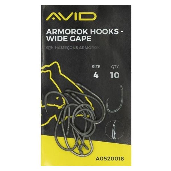 Avid Carp Háčky Armorok Hooks Wide Gape