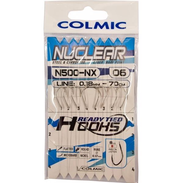 Colmic Návazce Snalled Hooks N500-NX 0,14 mm - Velikost Háčku 10