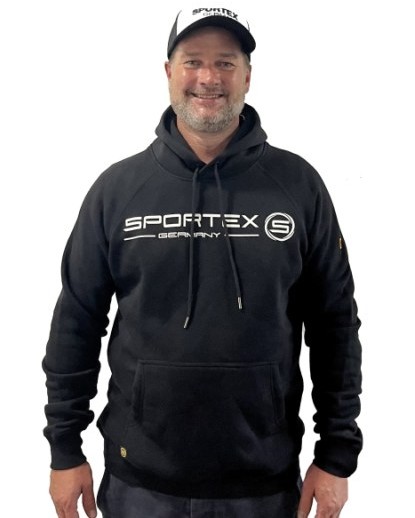 Sportex rybářská mikina s kapucí černá - xl