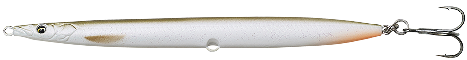 Savage gear sandeel pencil sinking matt white tobis - 12,5 cm 19 g
