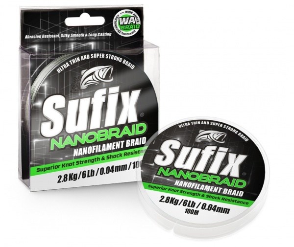 Sufix šňůra  suf nano braid 100 m camo-průměr 0,08mm / nosnost 3,7kg