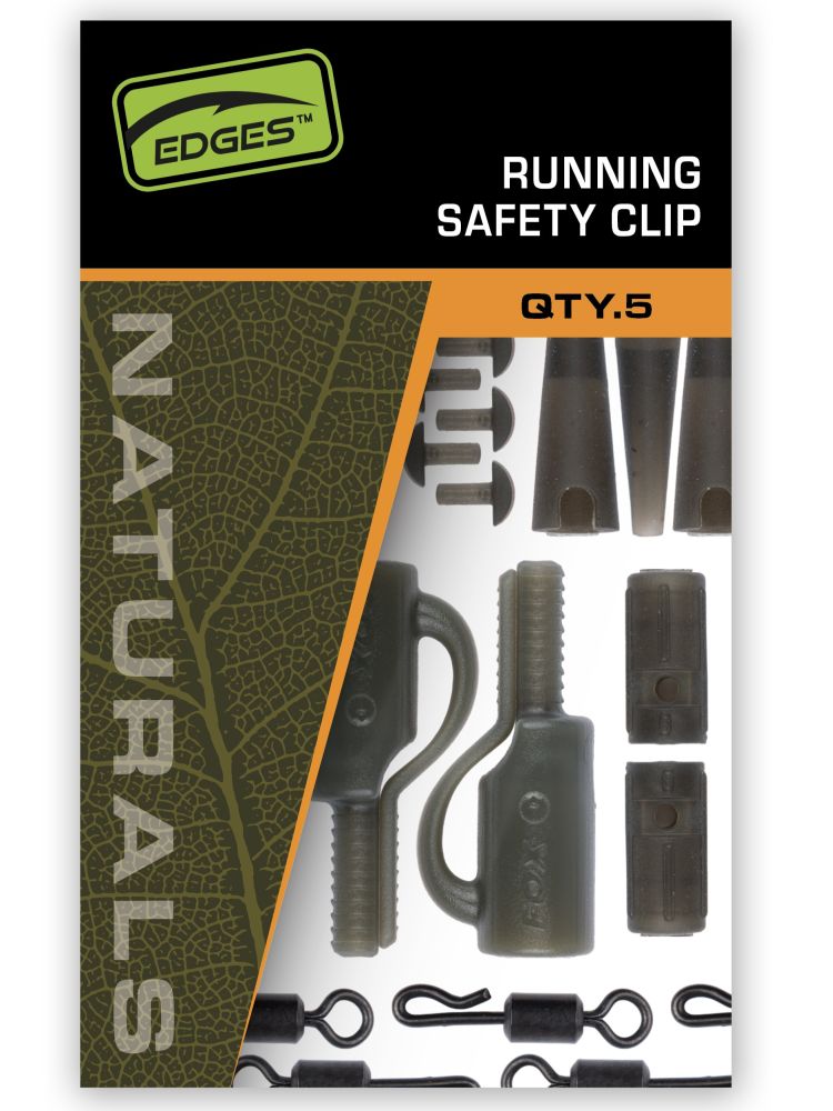Fox závěsky edges naturals running safety clip kit 5 ks