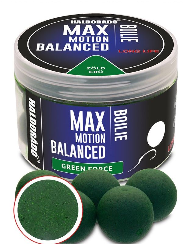 Levně Haldorádó vyvážené boilies balanced max motion 70 g 20 mm - green force