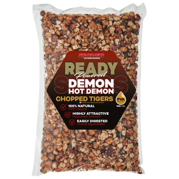 Starbaits Drcený Tygří Ořech Ready Seeds Hot Demon Chopped Tiger 1 kg