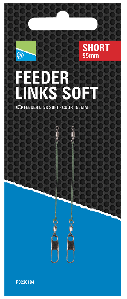Preston innovations závěska feeder links soft 3 ks - short 55 mm