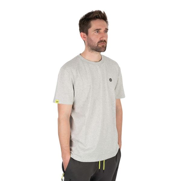 Matrix Tričko Large Logo T-Shirt Marl Grey Lime