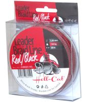 Hell-Cat Návazcová Šňůra Leader Braid Line Red Black 20 m-Průměr 1,20 mm / Nosnost 100 kg