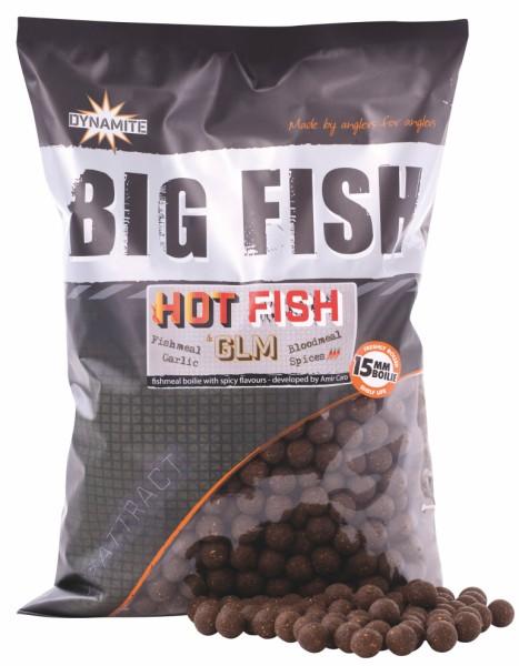 Levně Dynamite baits boilies big fish hot fish glm - 1,8 kg 20 mm