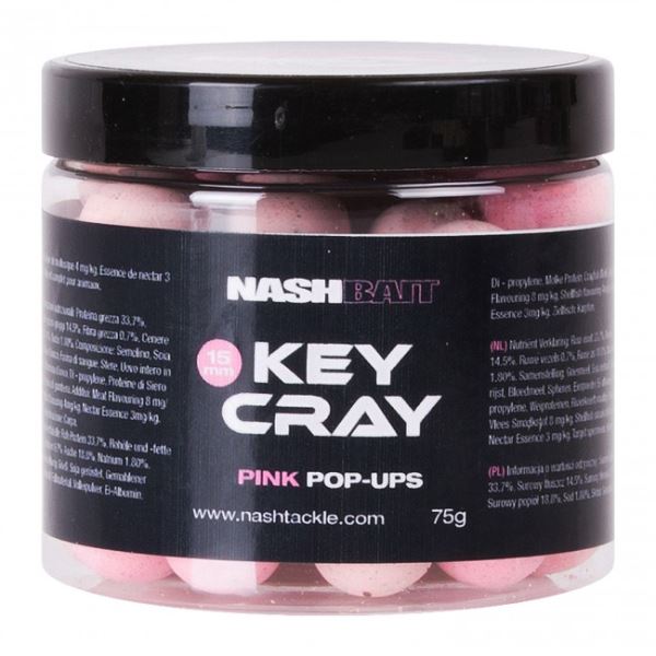 Nash Plovoucí Boilies Key Cray Pop Ups Pink