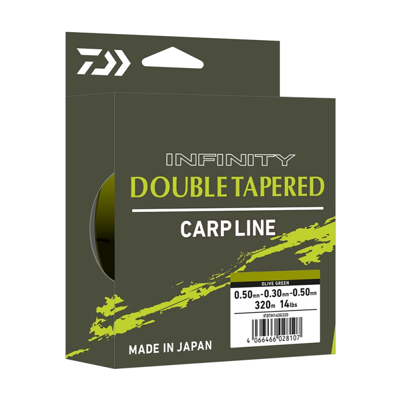Daiwa ujímaný šokový vlasec double tapered mono 320 m - 0,30-0,50 mm