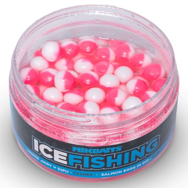 Mikbaits Lososí Jikry v Dipu Ice Fishing Česnek 100 ml