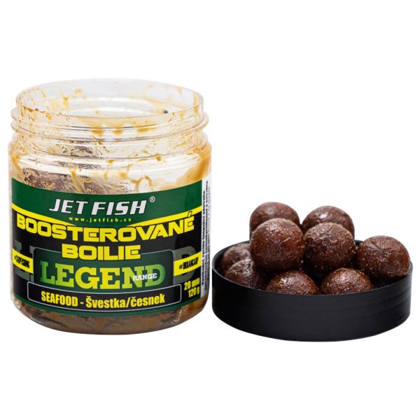 Jet Fish Boosterované Boilie Legend Range Seafood Švestka Česnek 250 ml - 20 mm