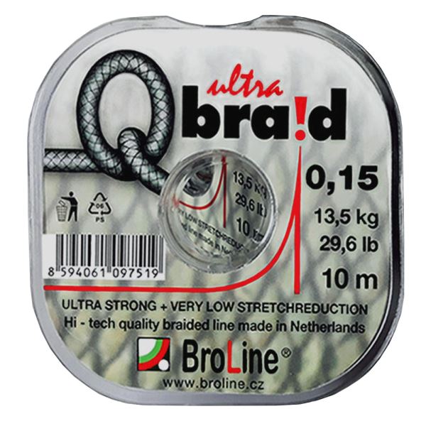 Broline Návazcová Šňůra Q-Braid Ultra Black - 0,32 mm 15 m