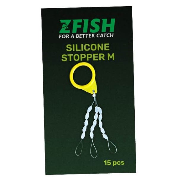 Zfish zarážky silicone stopper Čirá 15 ks