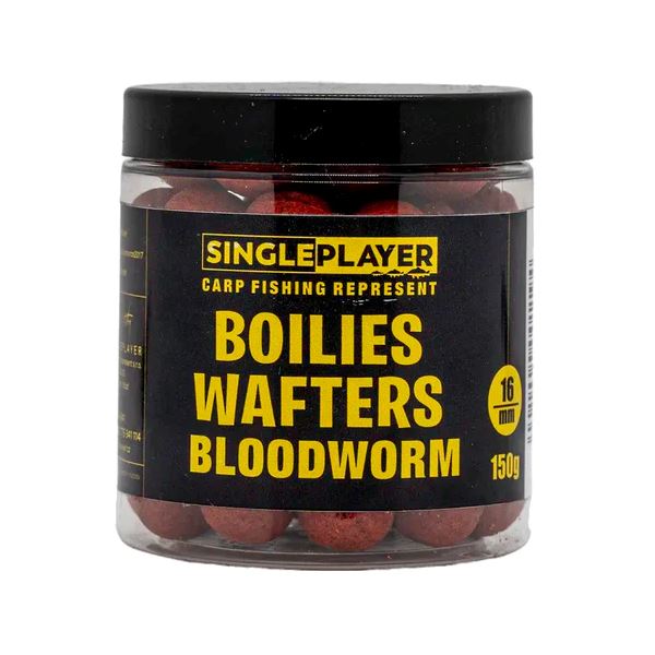 Singleplayer Vyvážené Boilies Wafters Bloodworm 150 g 16 mm