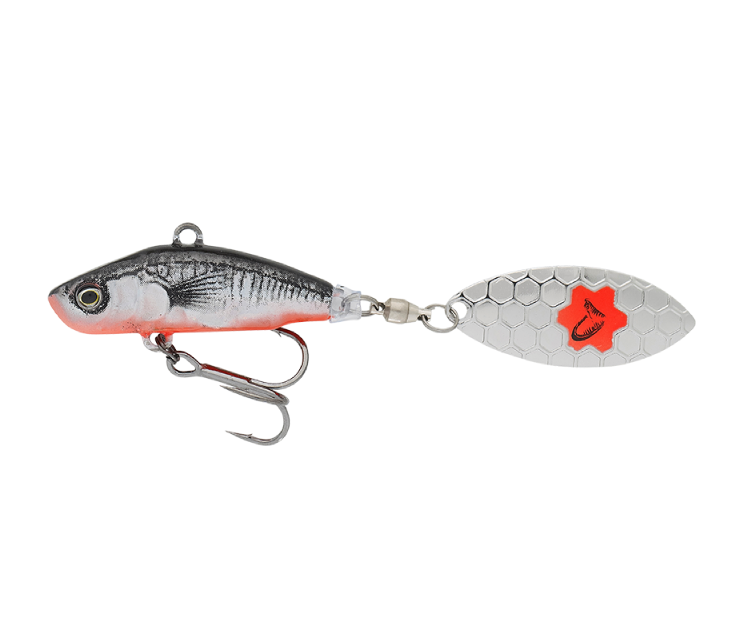 Levně Savage gear 3d sticklebait tailspin sinking black red - 8 cm 18 g