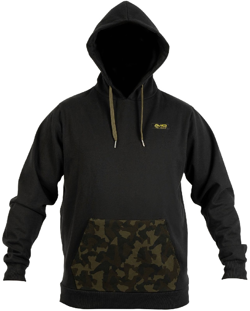 Avid carp mikina minimal hoodie black - l
