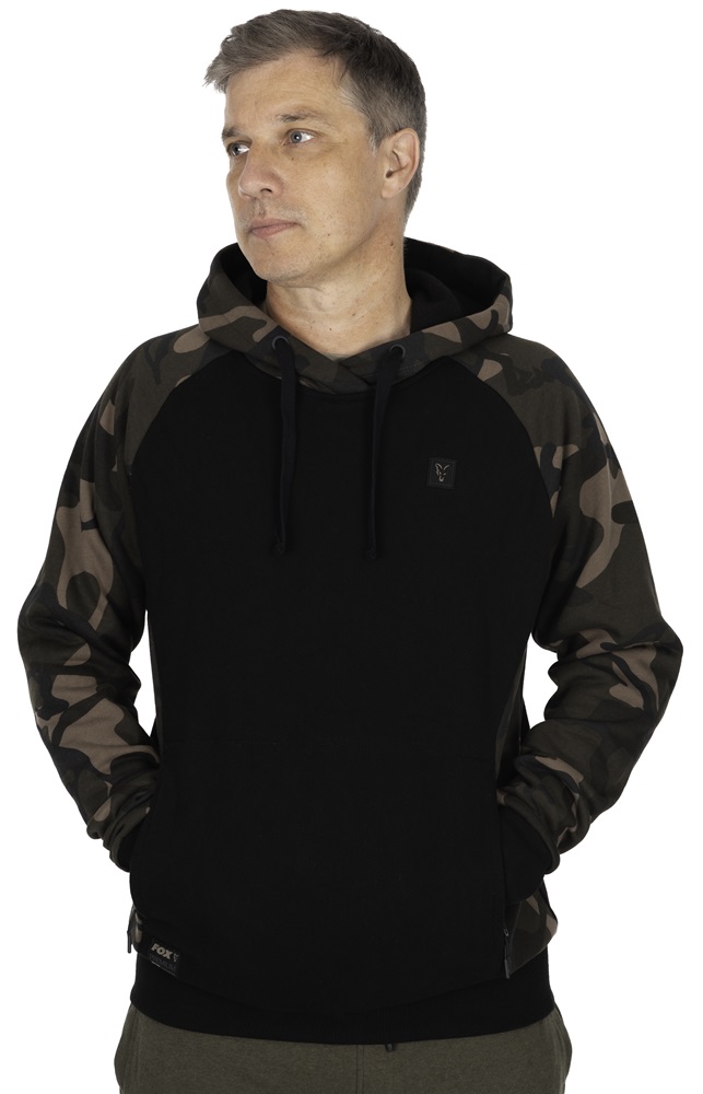 Fox mikina black/camo pullover premium 310 hoodie - l