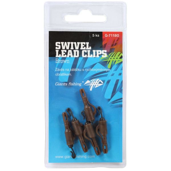 Giants Fishing Závěs Na Boční Olovo Swivel Lead Clips 5 ks