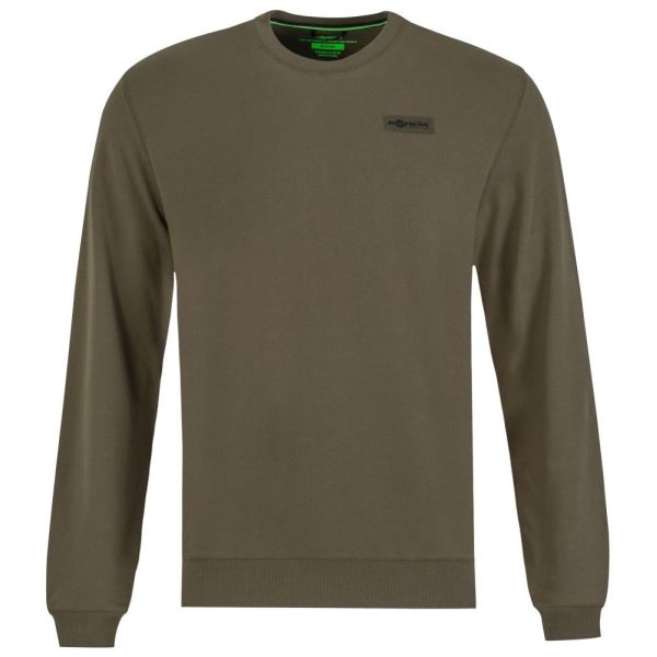 Korda Tričko s Dlouhým Rukávem Patch Crewneck Dark Olive
