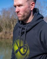 Matrix Mikina Large Fade Logo Hoody Black Lime (16)