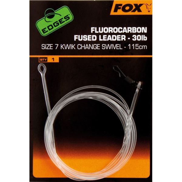 Fox Návazec Fluorocarbon S Obratlíkem Fused Leader 115 cm 30 lb