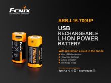 Fenix Dobíjecí USB Baterie RCR123A / 16340 High Current Li-ion (8)