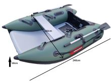 Boat007 Nafukovací Člun Katamarán Zelený 240 cm (11)